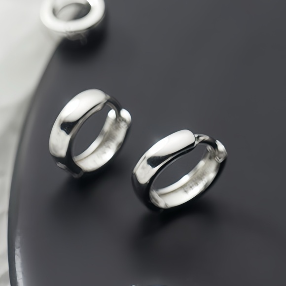 S925 Silver Small Huggie Earrings-Girls Earrings-11mm SH005 - Picture 7 of 10
